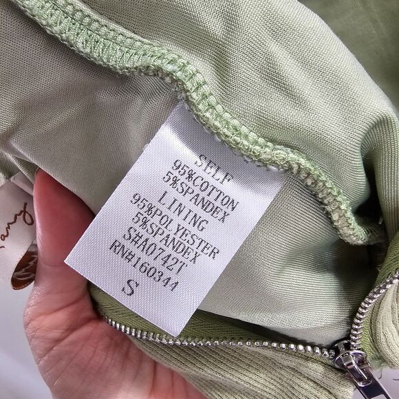 Beige Botany Ultra Soft Structured Mint Green Square Neck Corset Crop Top Small - Picture 5 of 8